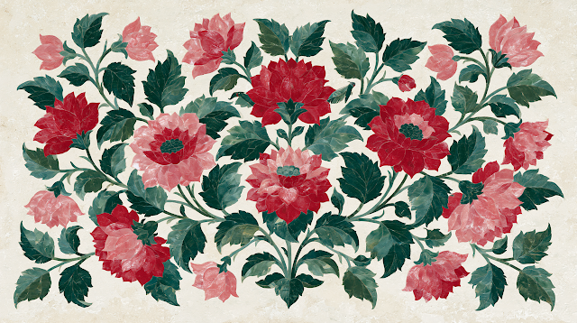 Elegant Pichwai Floral Wall Motif