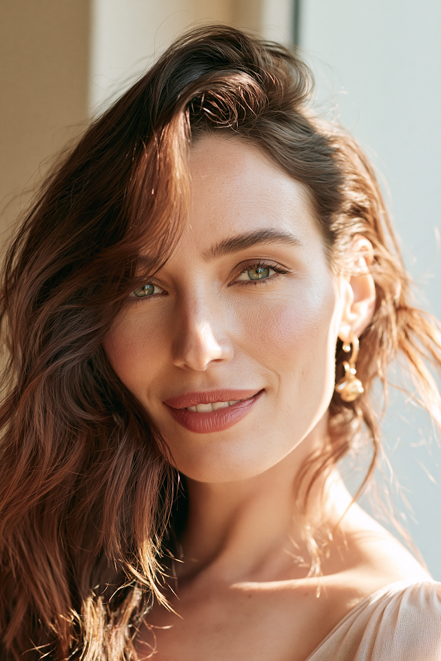 Elegant Portrait of a Fashion Editor with Timeless Beauty