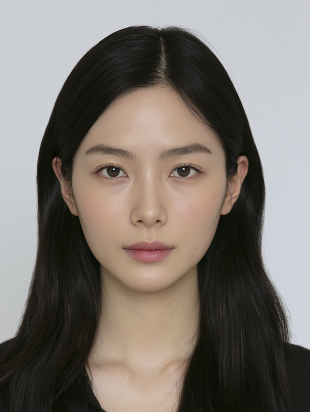 Elegant Portrait of a Young Korean Female Model