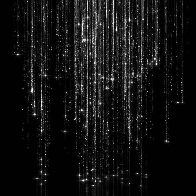 Elegant Shimmering Light Lines on Black Background