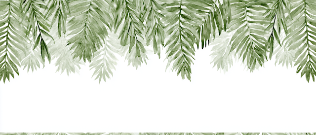 Elegant Tropical Botanical Watercolor Banner