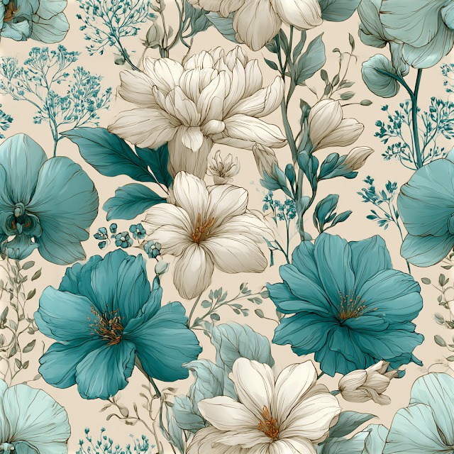 Elegant Vintage Botanical Seamless Pattern