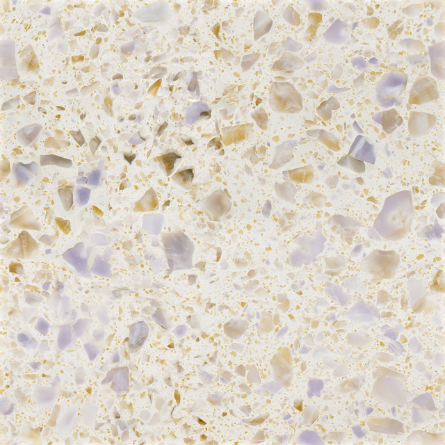 Elegant Warm Ivory Beige Terrazzo Surface
