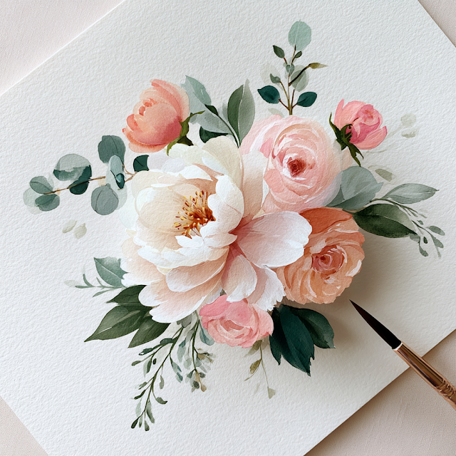 Elegant Watercolor Floral Bouquet