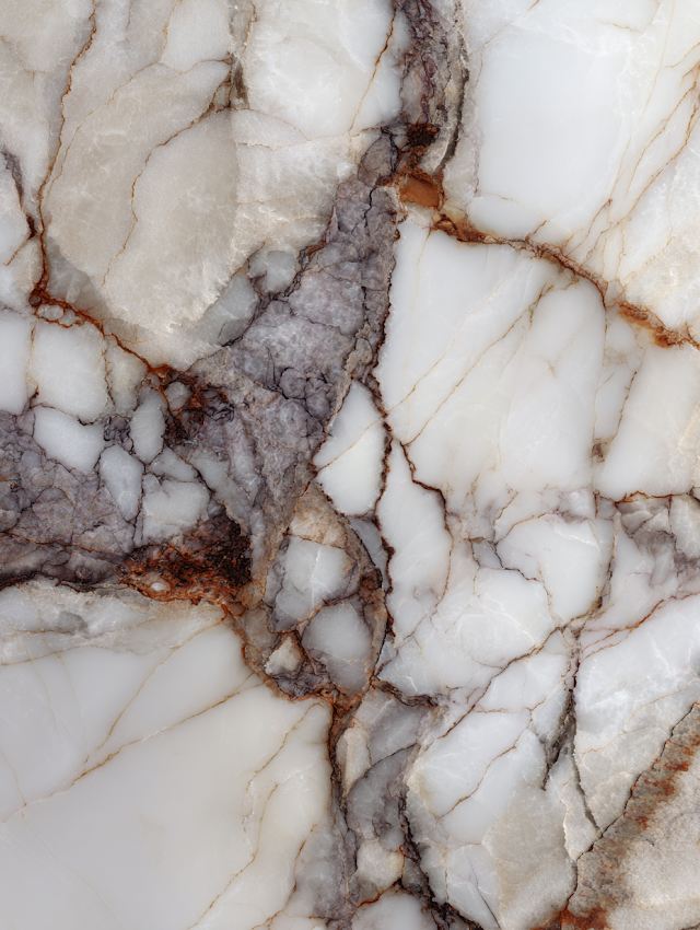 Elegant White Marble with Intricate Veins