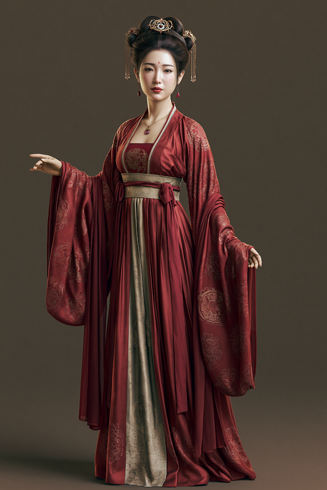 Elegant Woman in Traditional Song Dynasty Attire