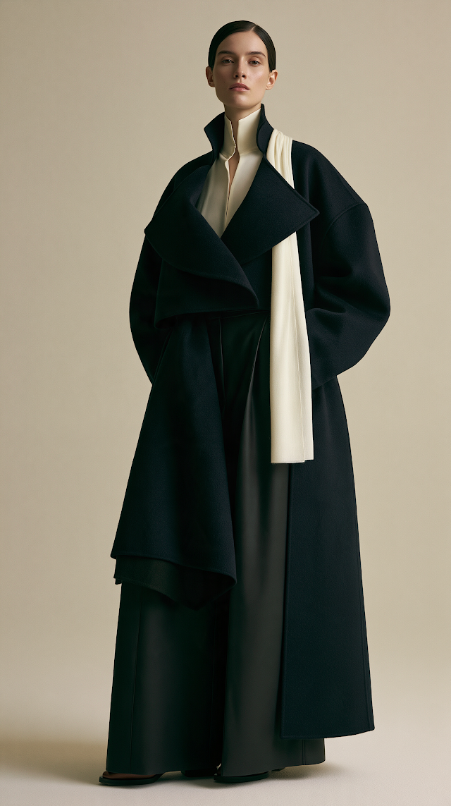 Elegant Women's Luxury Outerwear in Midnight Navy