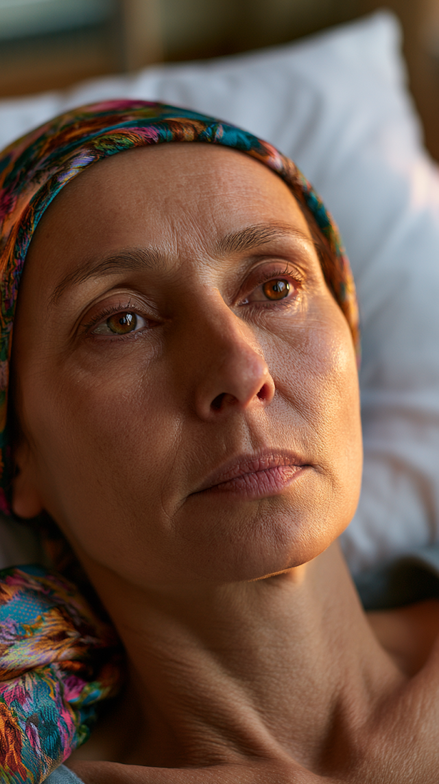 Emotional Portrait of an Uzbek Woman in Hospital