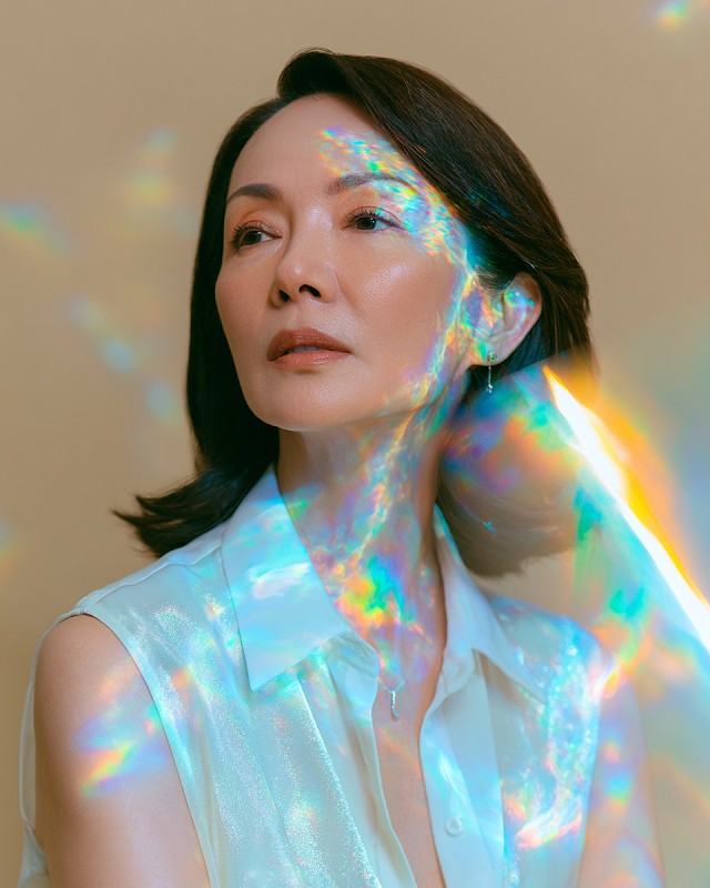 Ethereal Beauty Portrait of a Middle-Aged Woman Doctor