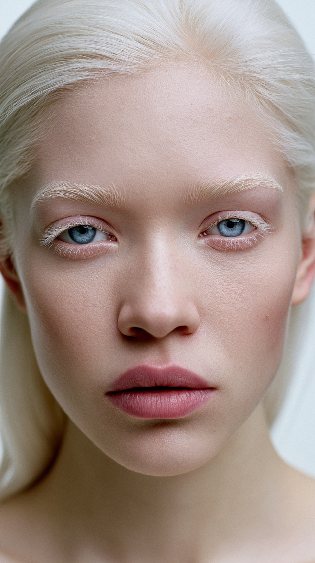 Ethereal Beauty Portrait of Young Albino Model