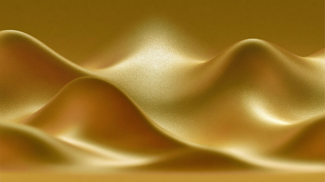 Ethereal Golden Satin Landscape