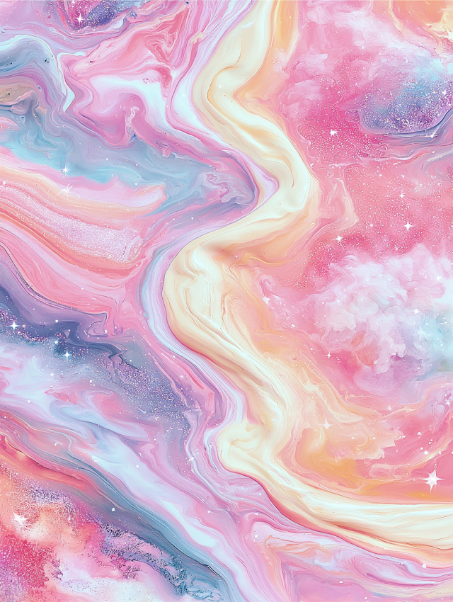 Ethereal Pastel Fluid Art