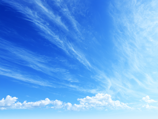 Expansive Summer Sky with Wispy Clouds