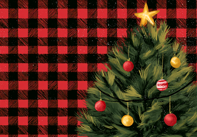 Festive Christmas Tree Illustration