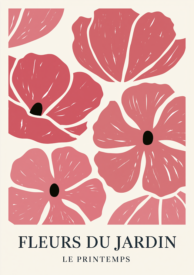 Fleurs du Jardin: Spring Floral Art Print