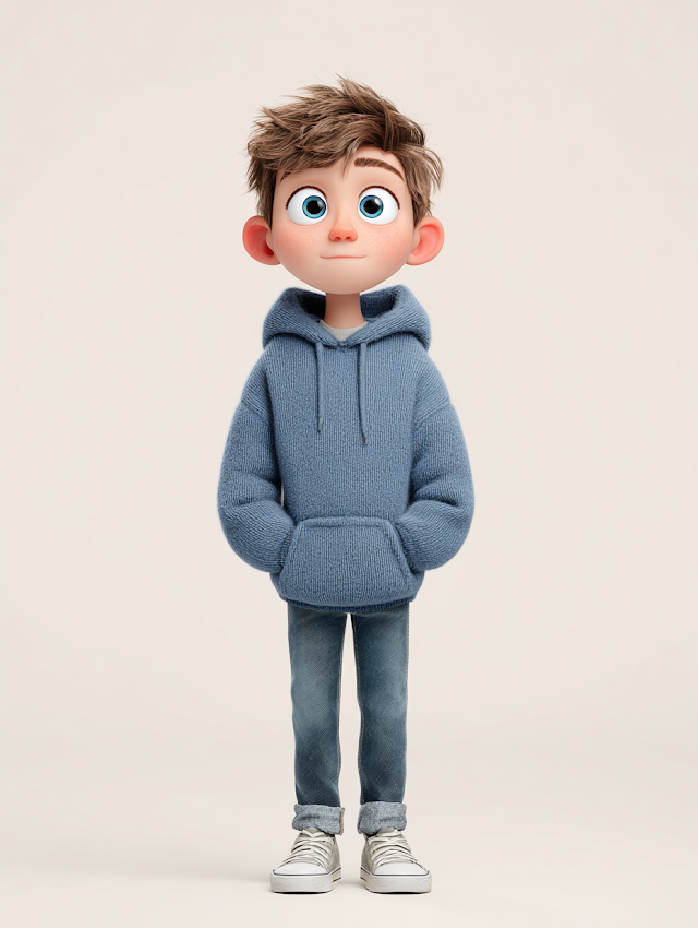 Friendly 3D Animated Film Character