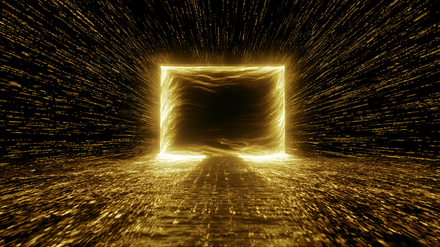 Gateway of Light in a Mystical Void
