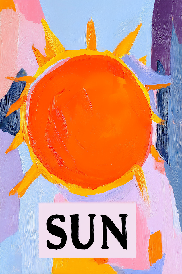 Geometric Sun Abstract Poster