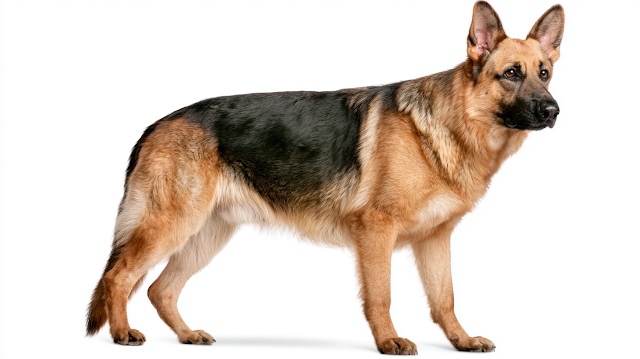 German Shepherd Dog in Side Profile