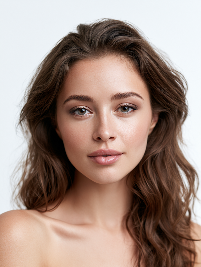Glamorous Portrait of Young European Woman