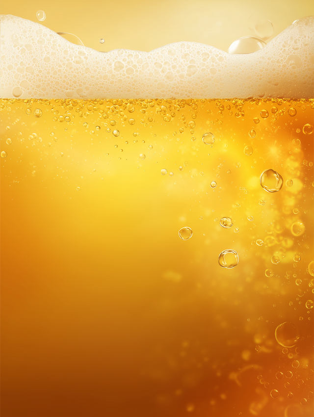 Golden Beer Background with Foam