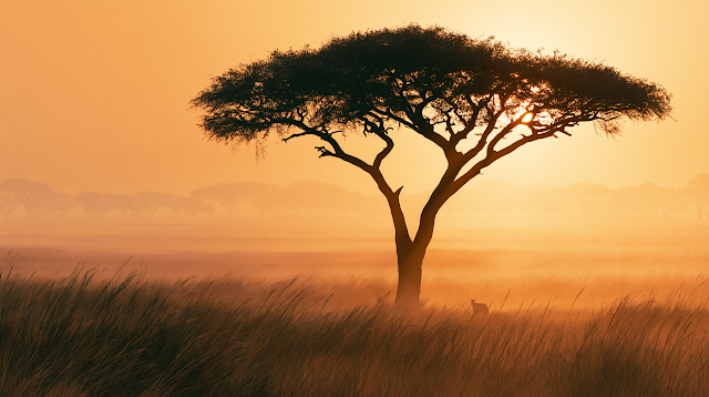 Golden Hour in the African Savanna