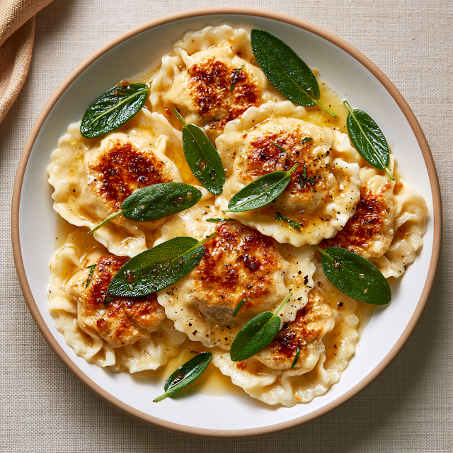 Gourmet Ravioli with Sage and Brown Butter