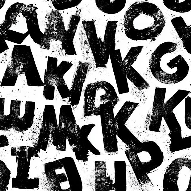 Grunge English Alphabet Pattern