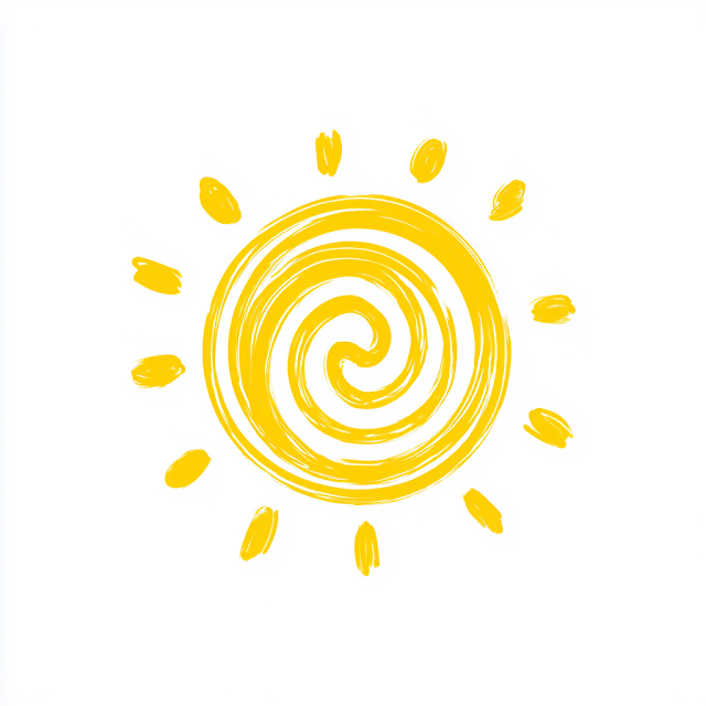 Hand-Drawn Doodle Sun Icon