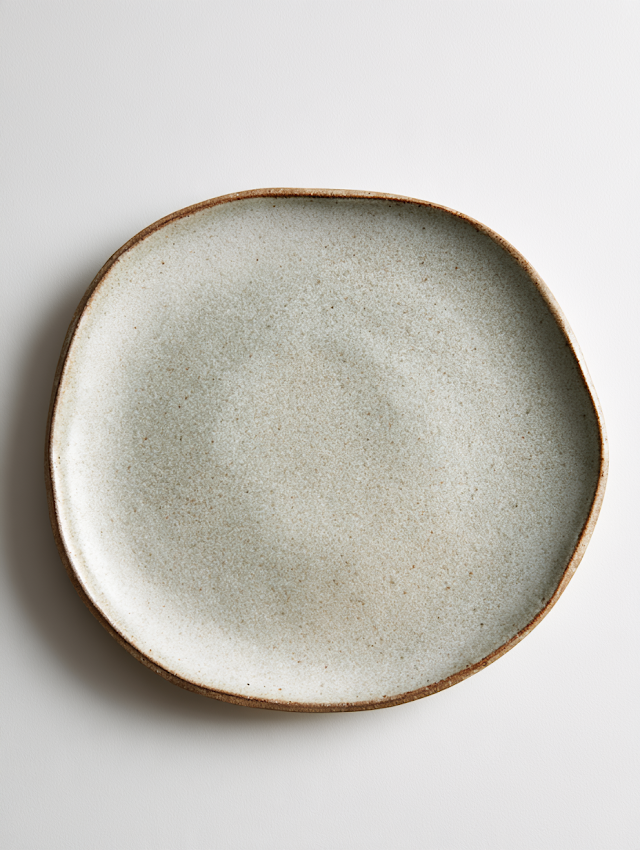 Handcrafted Organic Ceramic Plate