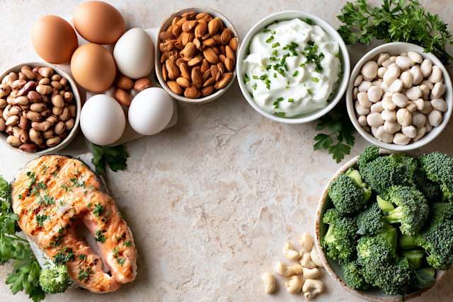 Healthy Protein Foods Flat Lay