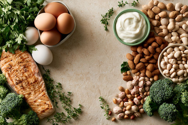 Healthy Protein Foods Flat Lay