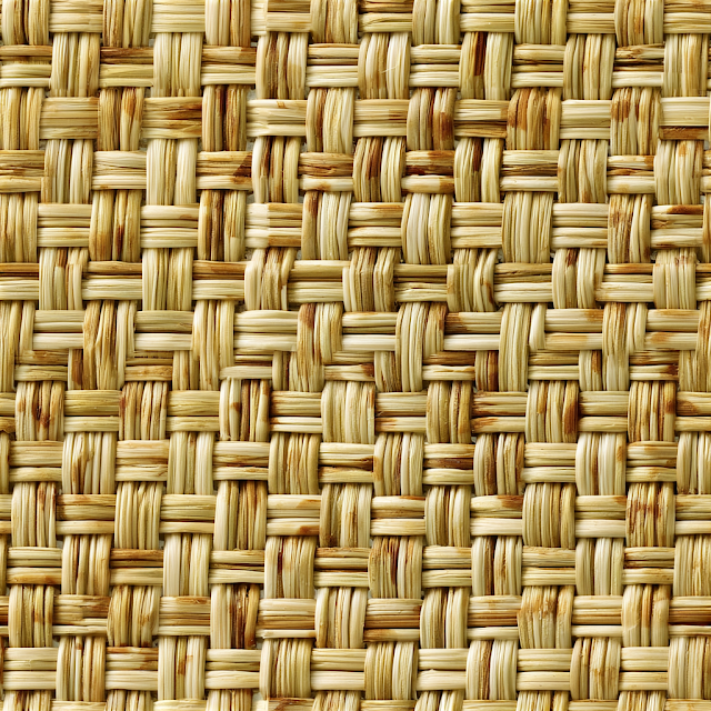 Intricate Woven Bamboo Reed Mat Texture