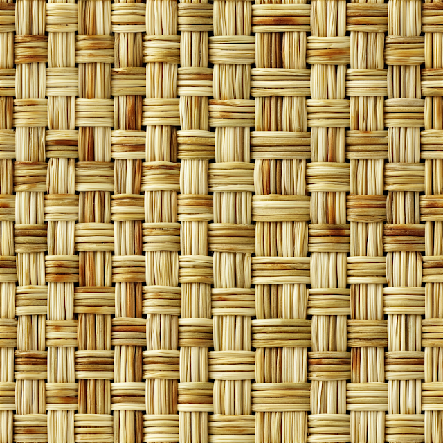 Intricate Woven Bamboo Reed Mat Texture