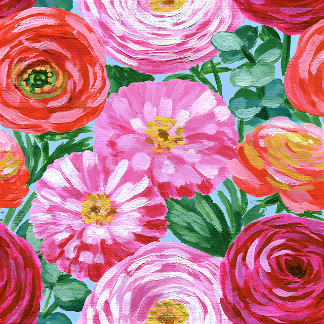 Joyful Floral Seamless Pattern