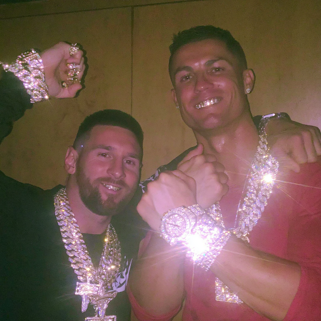 Legendary Football Icons Displaying Luxury and Style