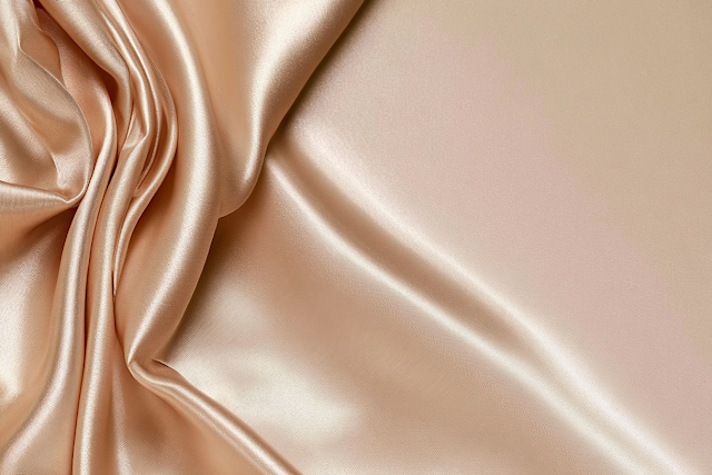 Luxurious Champagne Beige Silk Satin Fabric