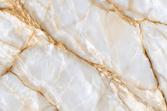 Luxurious Polished Marble Slab with Gold Veining