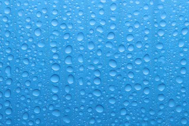 Macro Water Droplets on Glass
