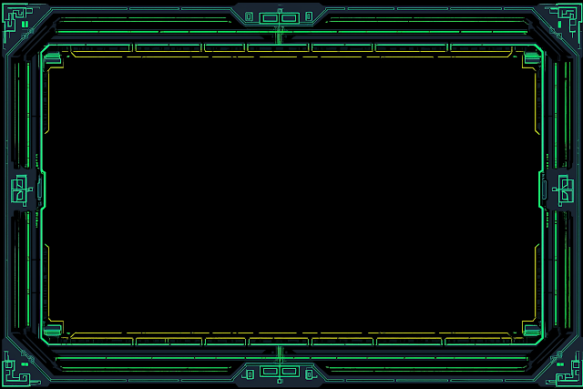 Matrix-Style Cartoon Border for Logo Display