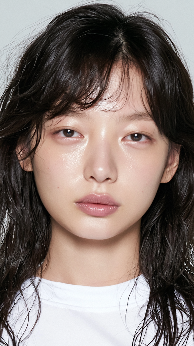 Melancholic Portrait of a Young East Asian Woman