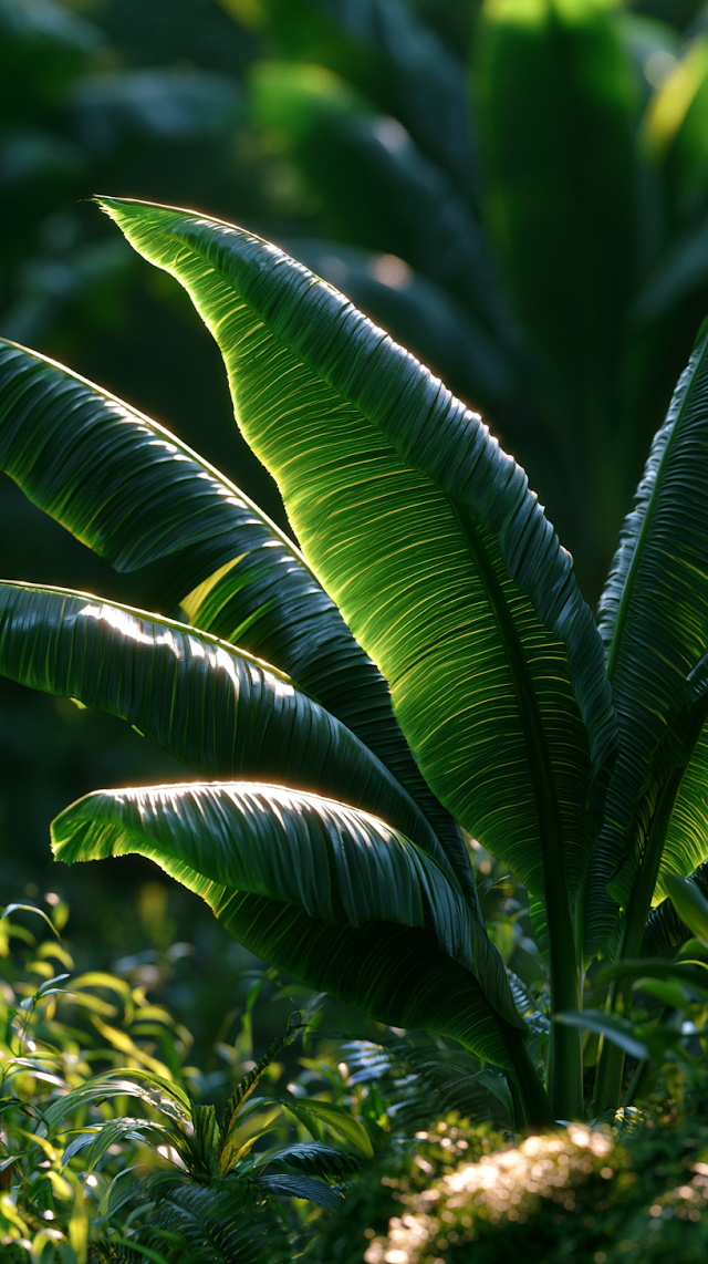 Minimal Jungle Banana Leaves