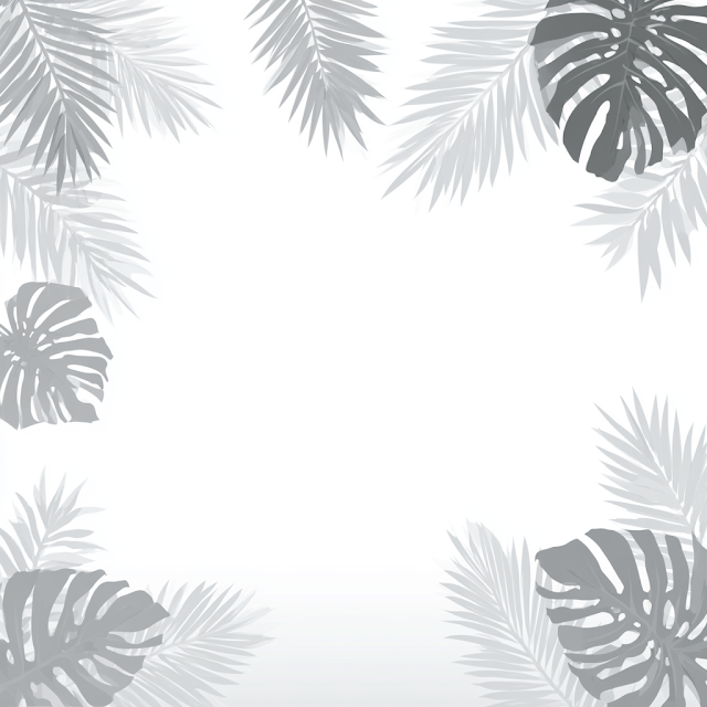 Minimal Tropical Botanical Frame Background