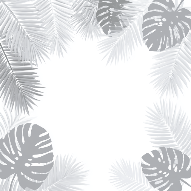 Minimal Tropical Botanical Frame Background