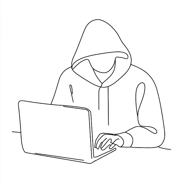 Minimalist Cybersecurity Illustration
