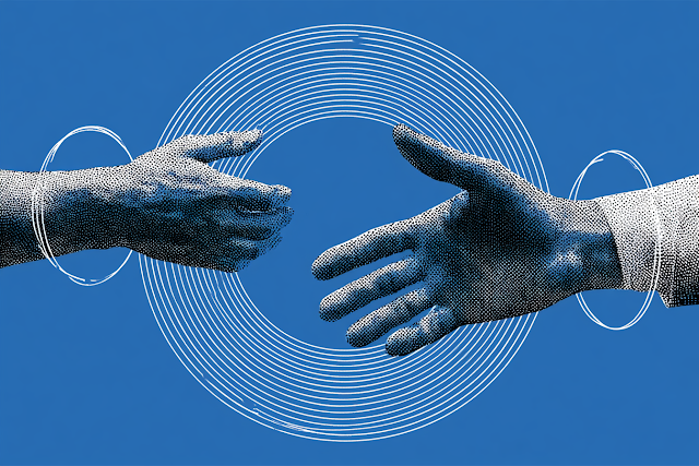 Minimalist Handshake Illustration