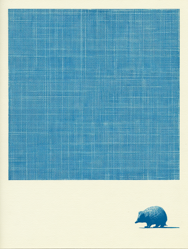 Minimalist Hedgehog Zine Back Cover