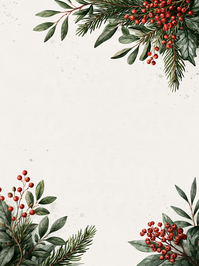 Minimalist Herbarium Christmas Cover