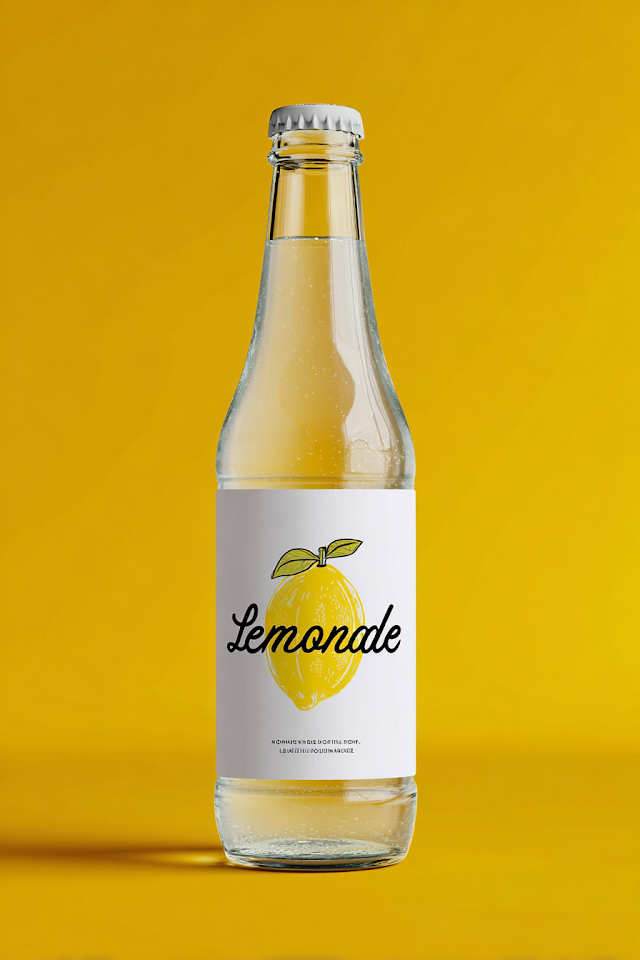 Minimalist Lemonade Bottle Design