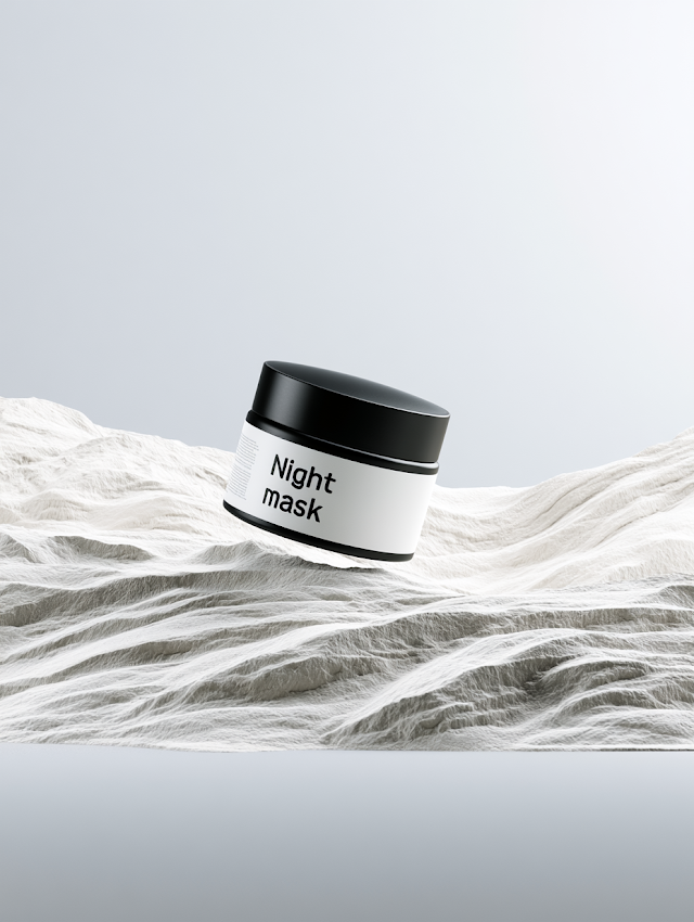 Minimalist Night Mask Cosmetic Jar